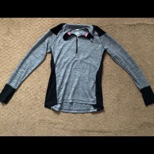 Gray and black athletic quarter zip